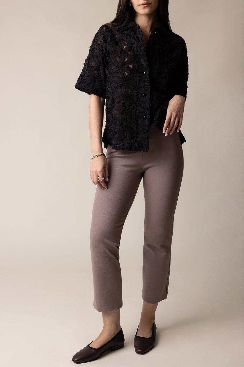 Crop Pant - Taupe-TAUPE-32-CLOTHINGPANTCROPPED-ODEEH
