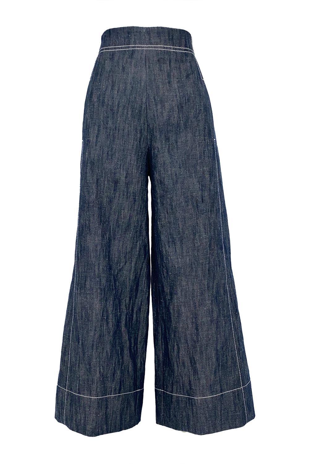 Wide Leg Crop Pant-INDIGO-34-CLOTHINGPANTWIDE LEG-ODEEH