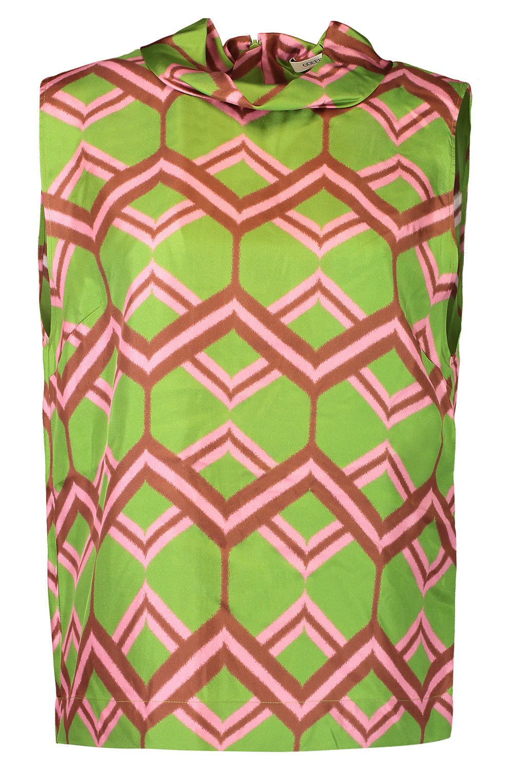 ODEEH-Sleeveless Mockneck Blouse-