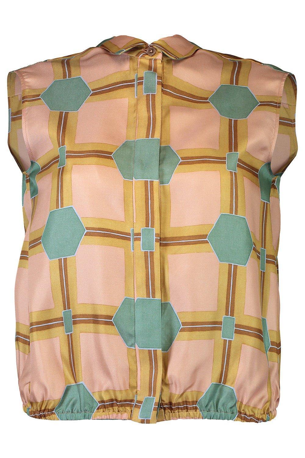 ODEEH-Sleevess Collar Shirt-