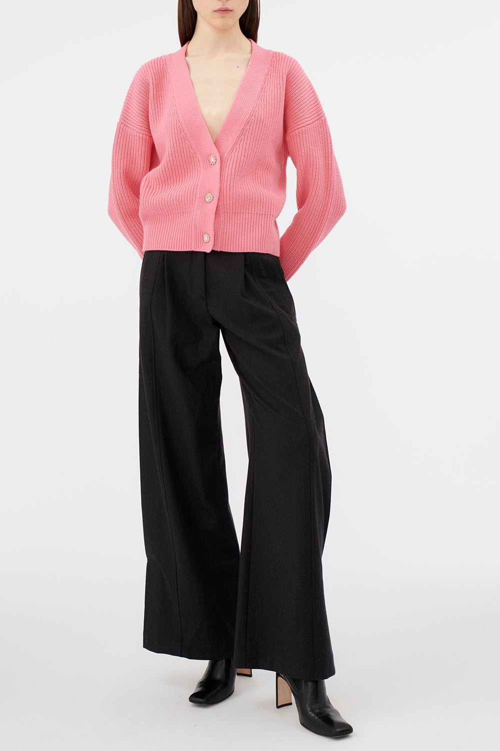 ODEEH-Deep V Cardigan-