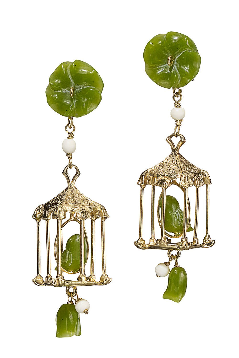 OF RARE ORIGIN-Pagoda Earrings - Jade-JADE