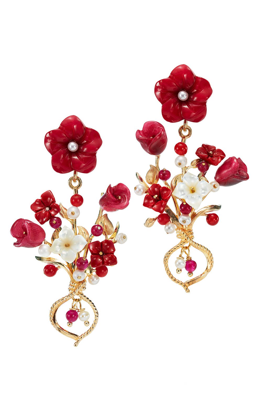 OF RARE ORIGIN-Bundle Clip Earrings - Raspberry-RASPBERR