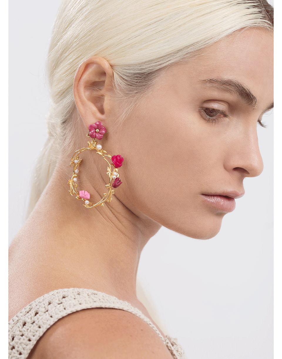 OF RARE ORIGIN-Power Pearl Hoops-ROSE
