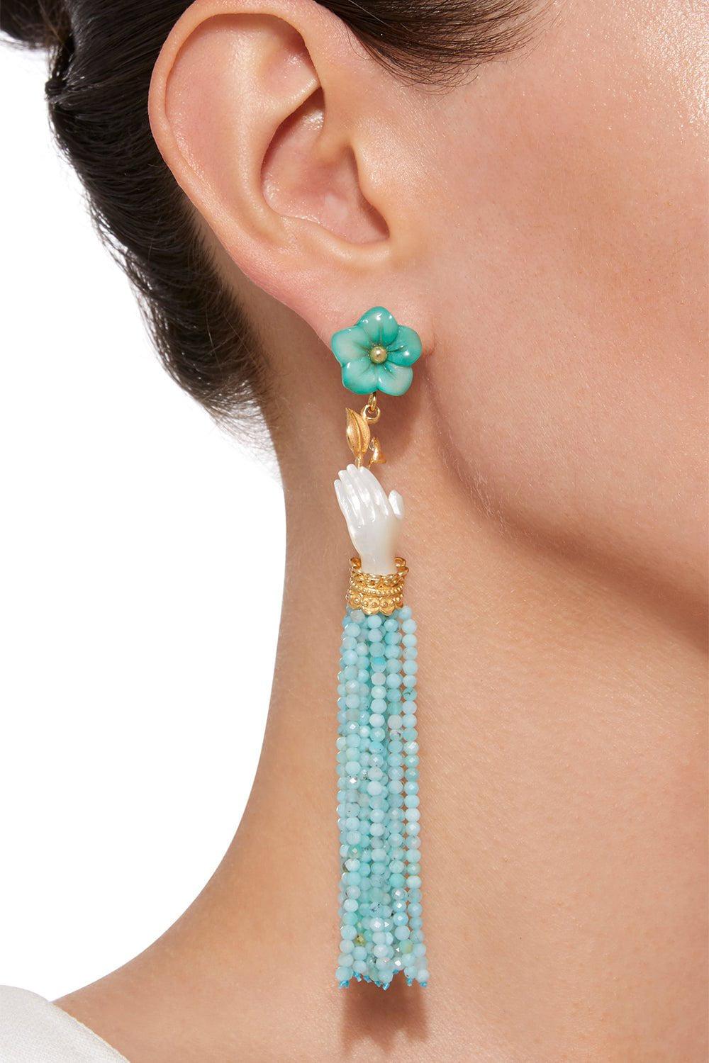 OF RARE ORIGIN-Bloom Earrings - Turquoise-TURQ