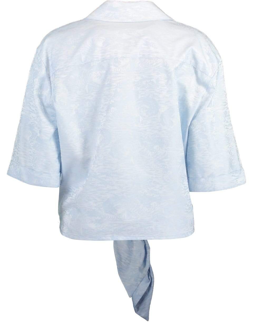 OFF-WHITE-Waves Baseball Knot Shirt-