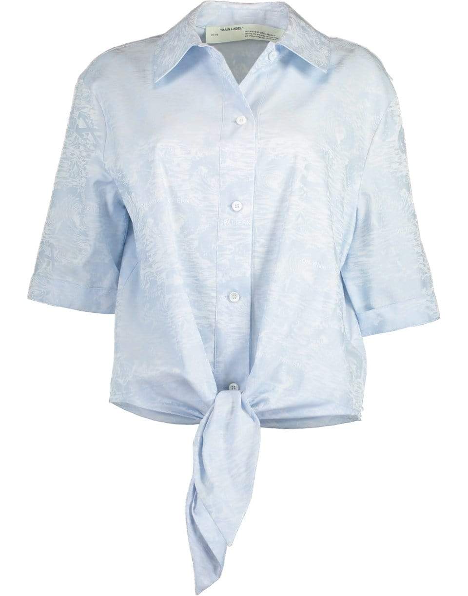 OFF-WHITE-Waves Baseball Knot Shirt-