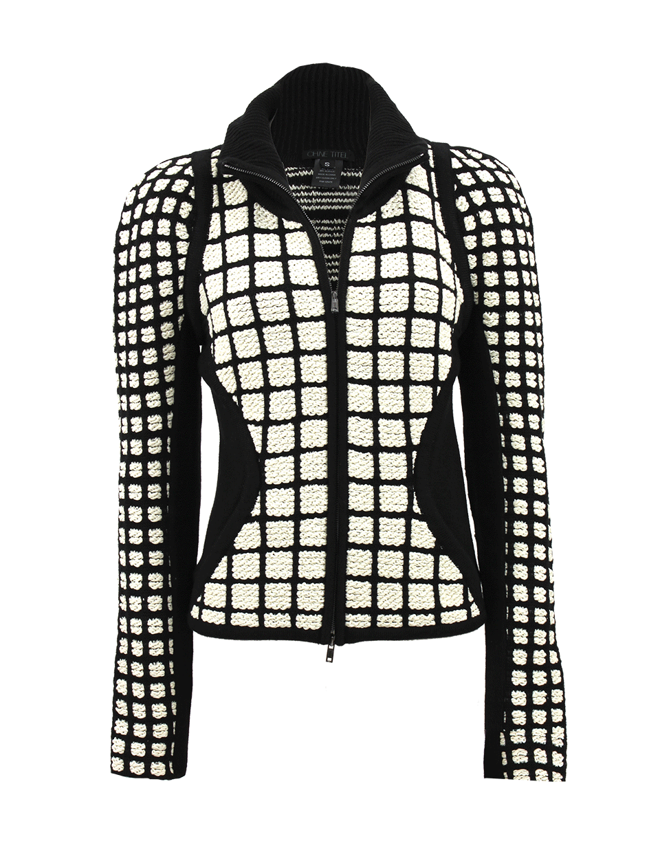 OHNE TITEL-Knit Grid Jacket-