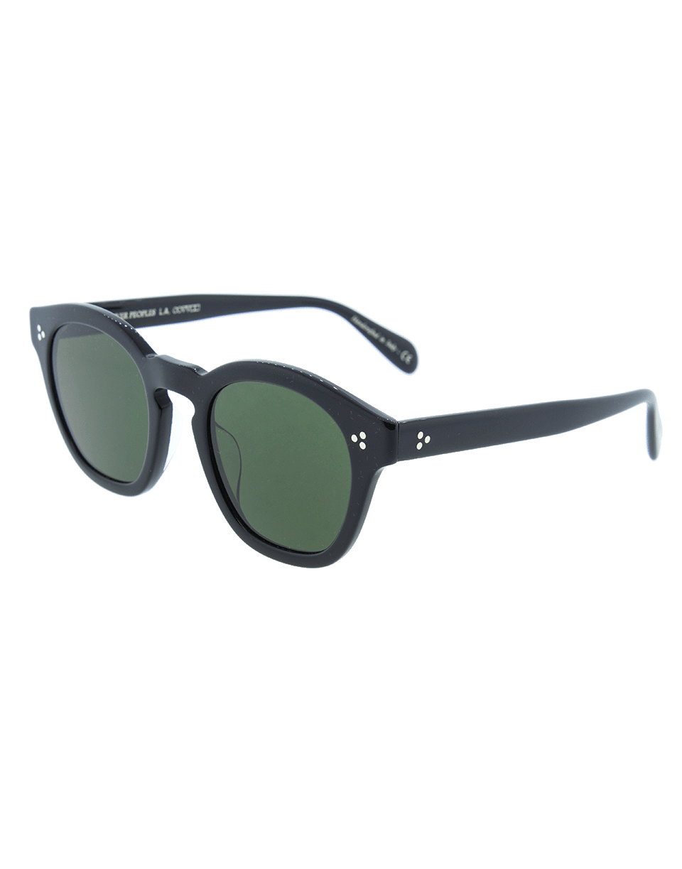 OLIVER PEOPLES-Boudreau L.A. Sunglasses-BLK/GRN