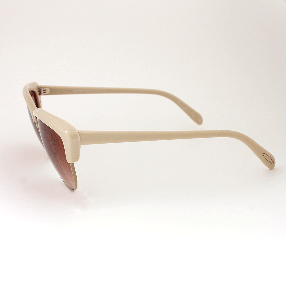 OLIVER PEOPLES-Alisha Soft Cat Eye Sunglasses-BONE/BRN