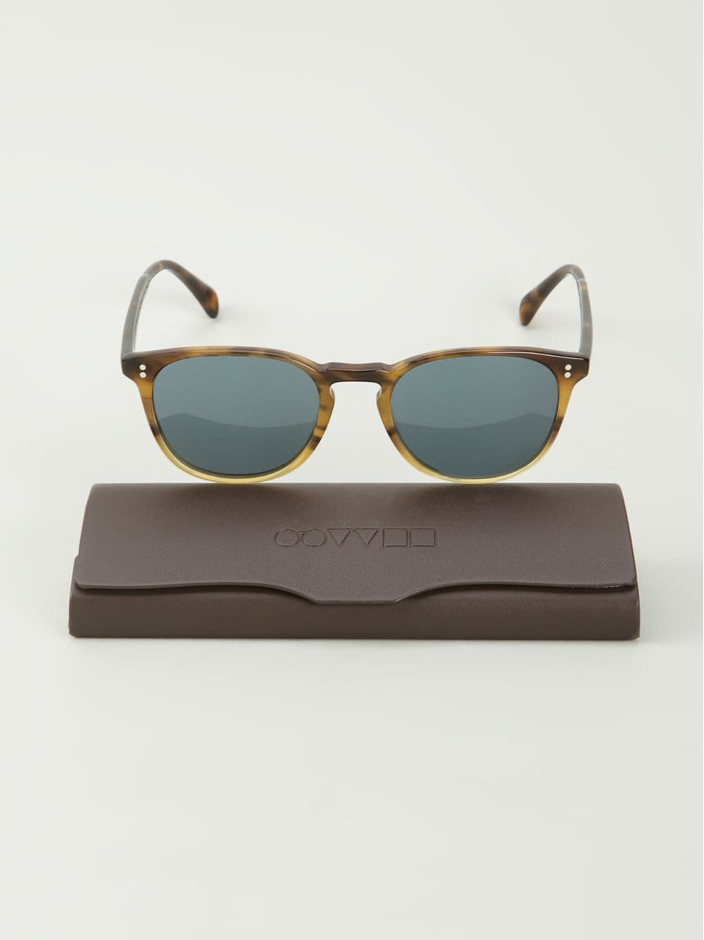 OLIVER PEOPLES-Finley Square Sunglasses-BROWN