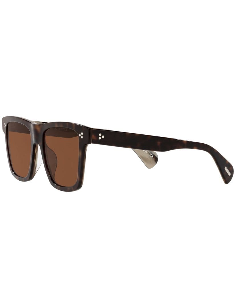 OLIVER PEOPLES-Horn Brown Casian Sunglasses-BROWN