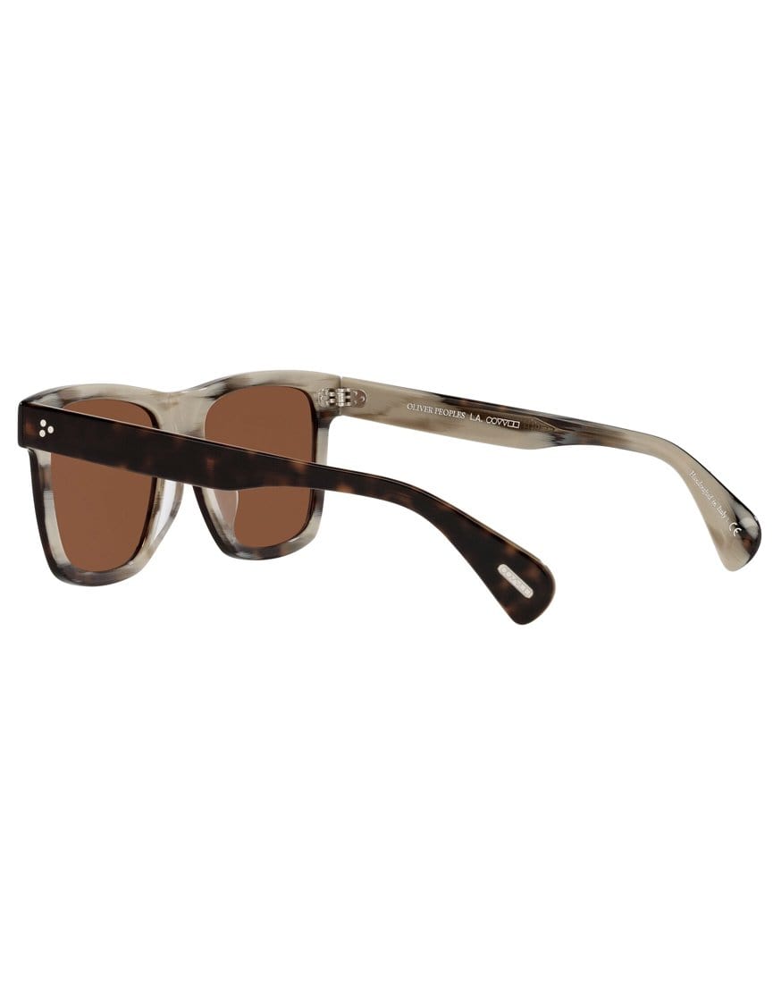 OLIVER PEOPLES-Horn Brown Casian Sunglasses-BROWN