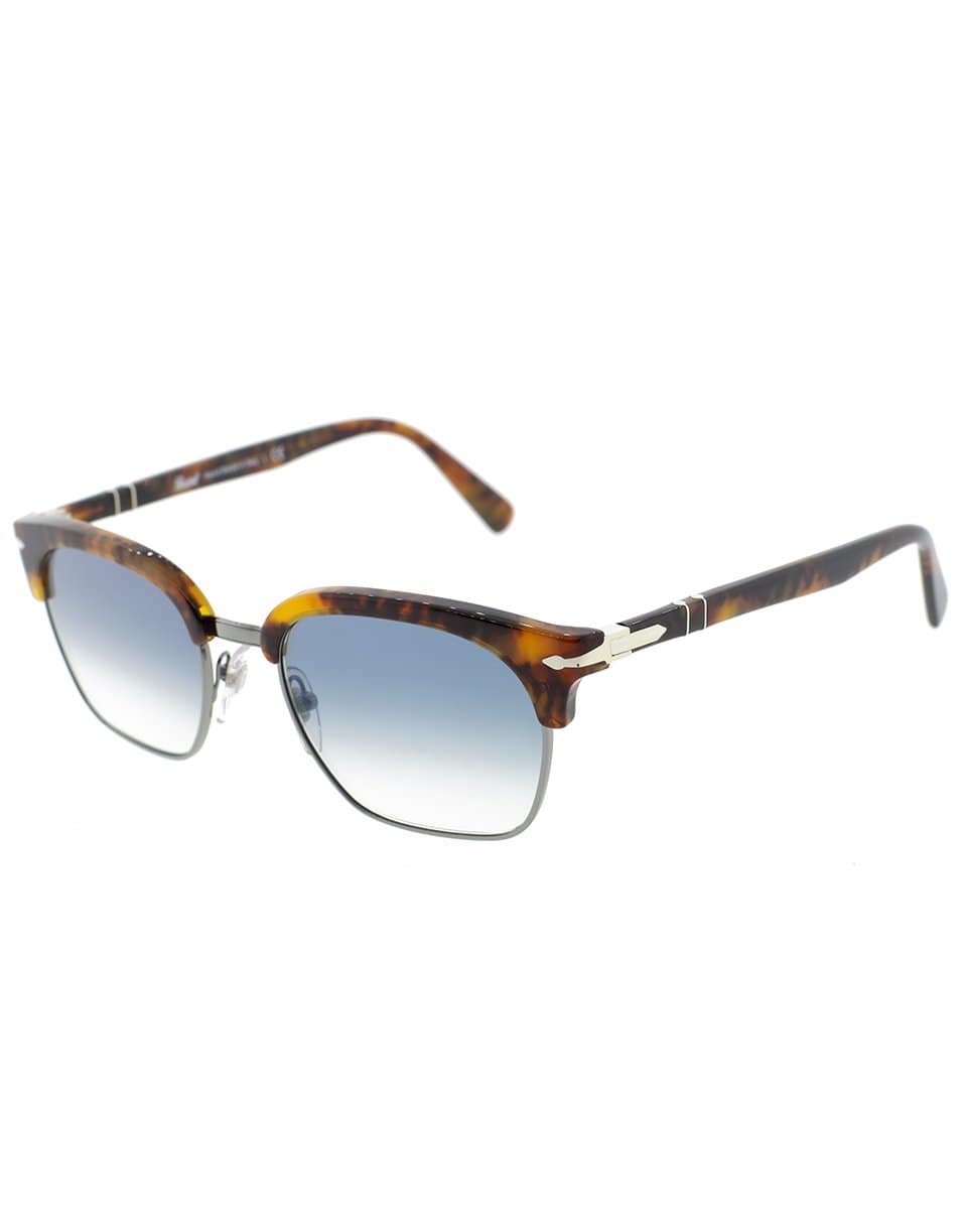 OLIVER PEOPLES-Half Rim Acetate Sunglasses-CAFF/BLU