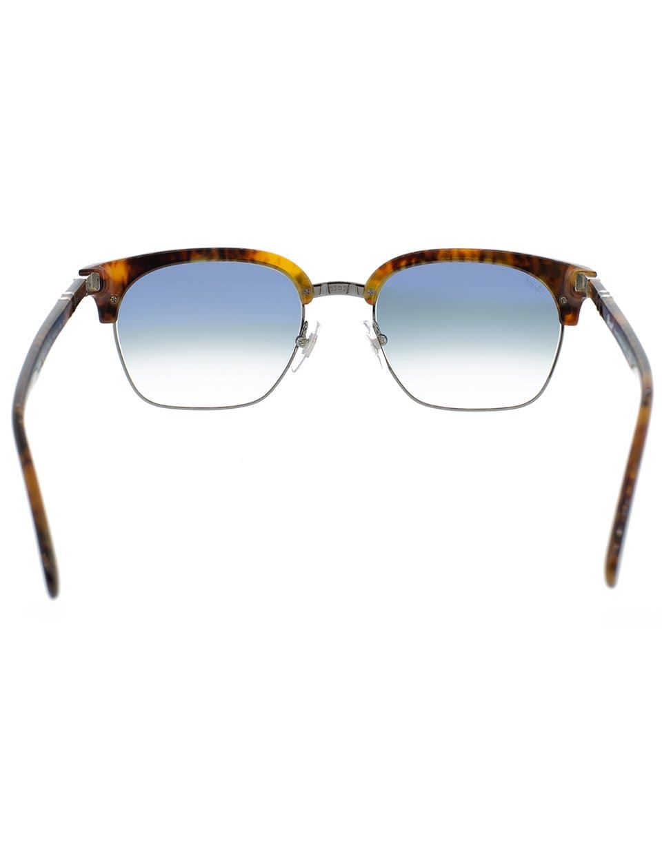 OLIVER PEOPLES-Half Rim Acetate Sunglasses-CAFF/BLU