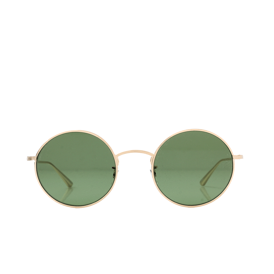 OLIVER PEOPLES-After Midnight Sunglasses-GLD/GRN
