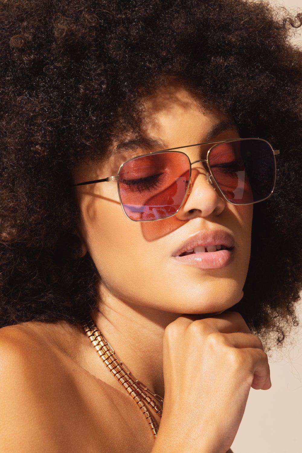 OLIVER PEOPLES-Dresner Sunglasses-GLD/MAG