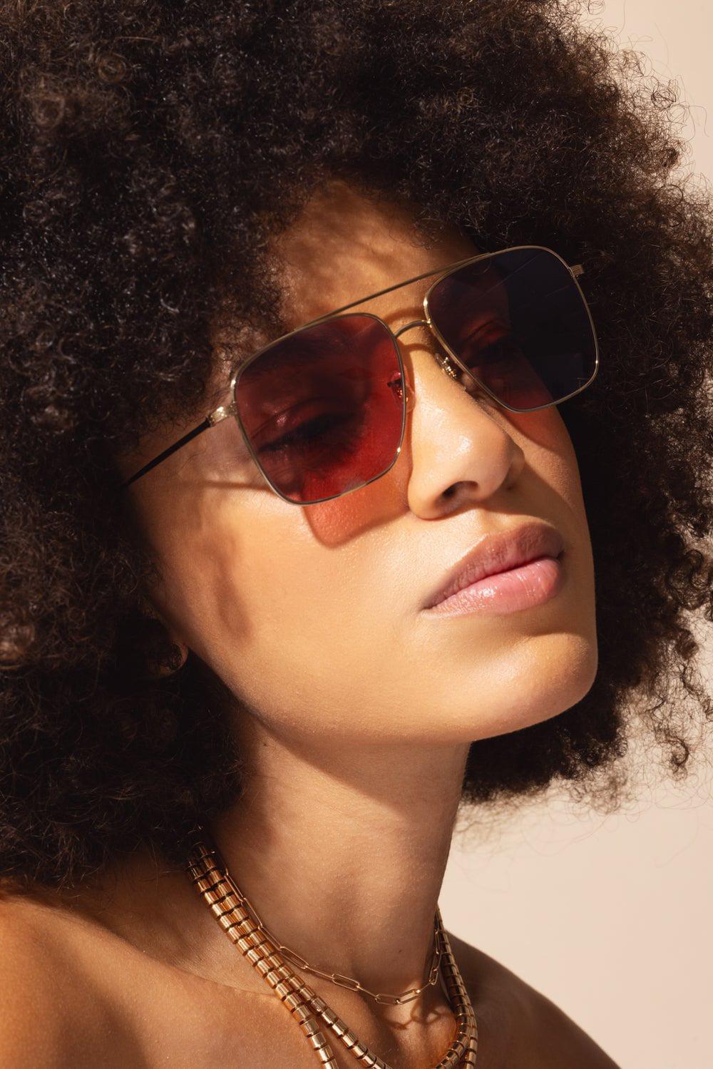 OLIVER PEOPLES-Dresner Sunglasses-GLD/MAG