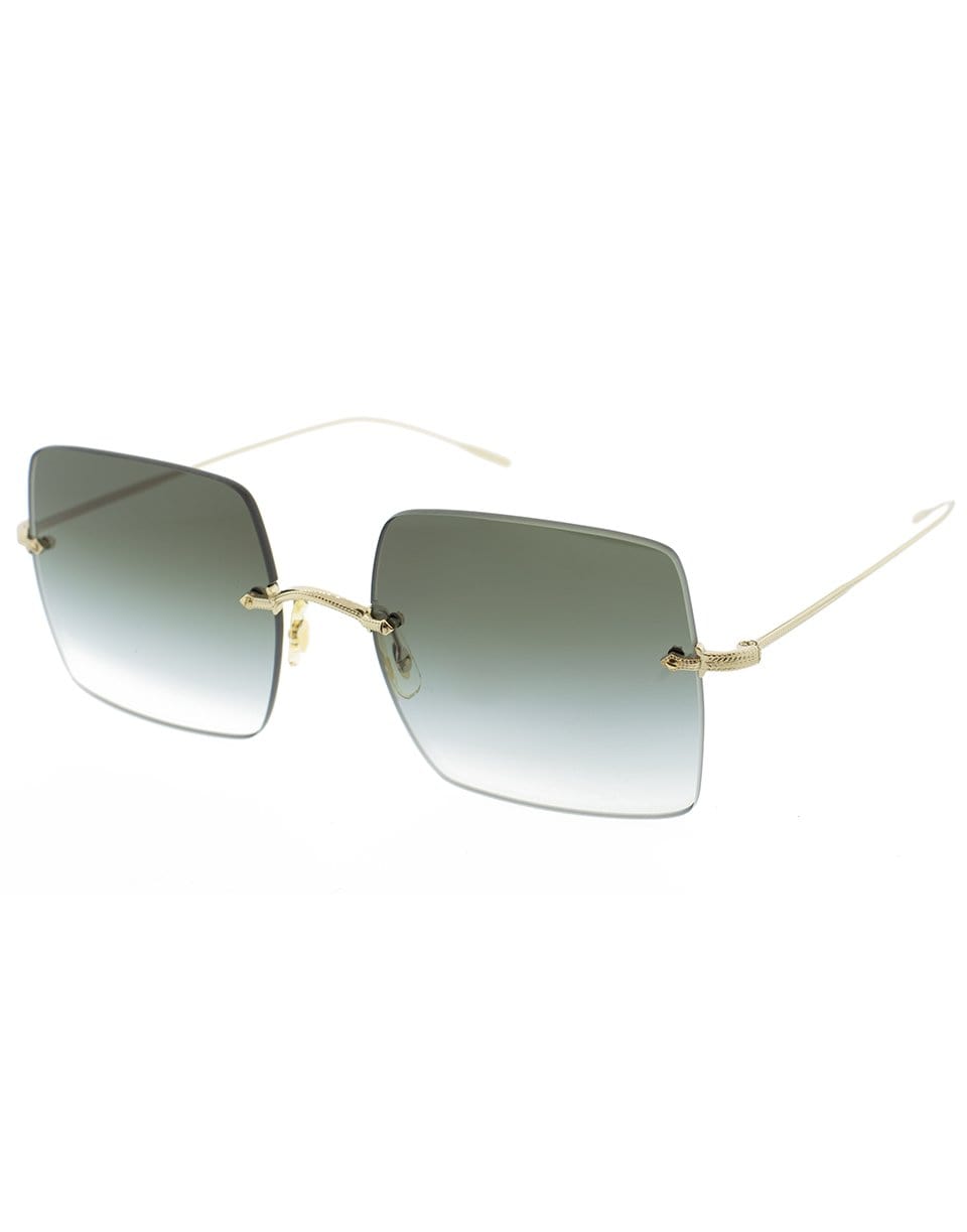 OLIVER PEOPLES-Viridian Oishe Sunglasses-GLD/VIRD