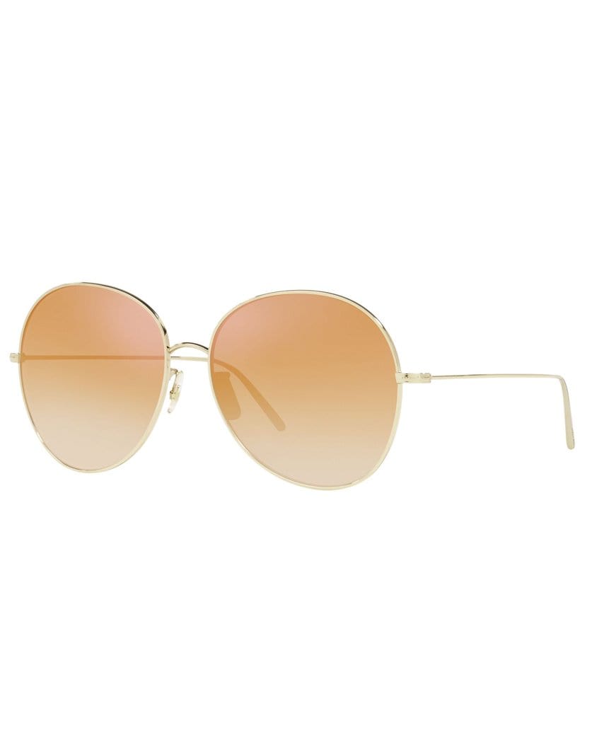 OLIVER PEOPLES-Coral Gradient Soft Gold Ysela Sunglasses-GOLD