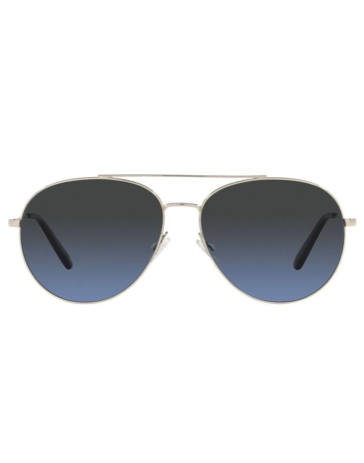 OLIVER PEOPLES-Dark Azure Gold Airdale Sunglasses-GOLD