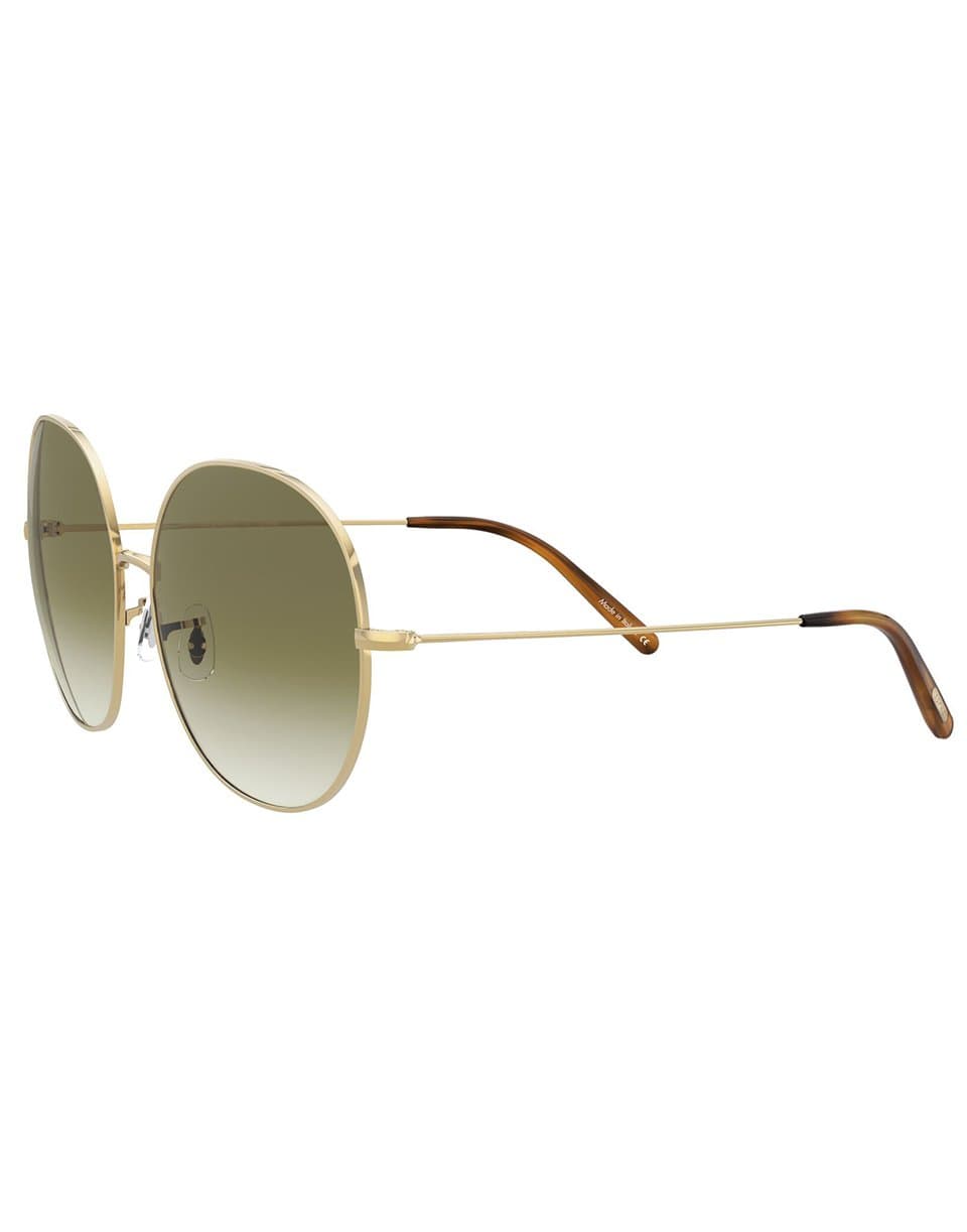 OLIVER PEOPLES-Gold Darlen Sunglasses-GOLD