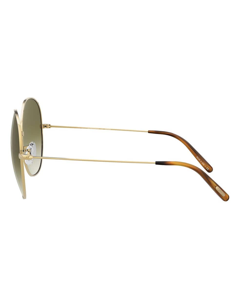 OLIVER PEOPLES-Gold Darlen Sunglasses-GOLD