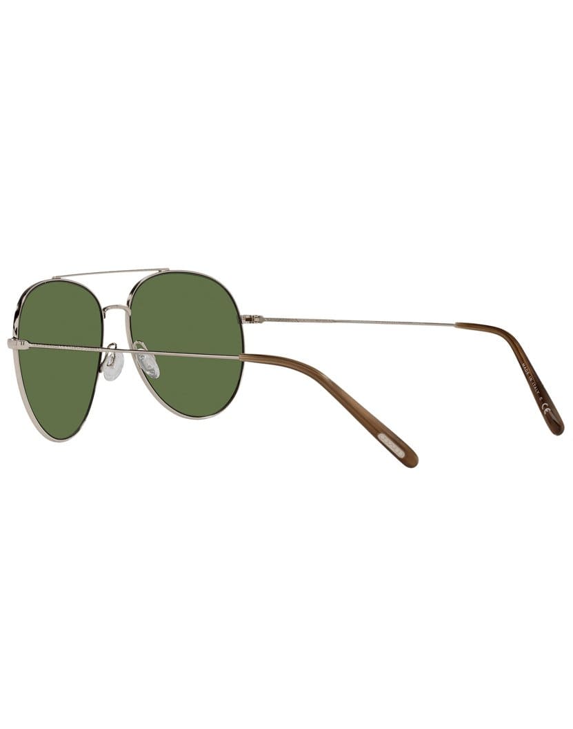OLIVER PEOPLES-Vibrant Bottle Green Gold Airdale Sunglasses-GOLD
