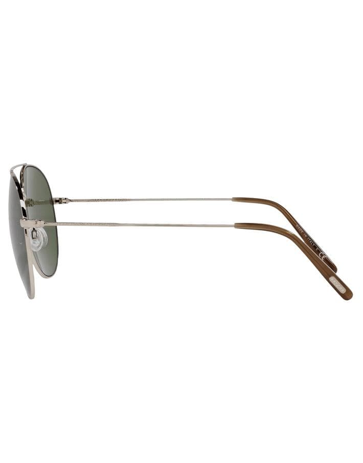 OLIVER PEOPLES-Vibrant Bottle Green Gold Airdale Sunglasses-GOLD