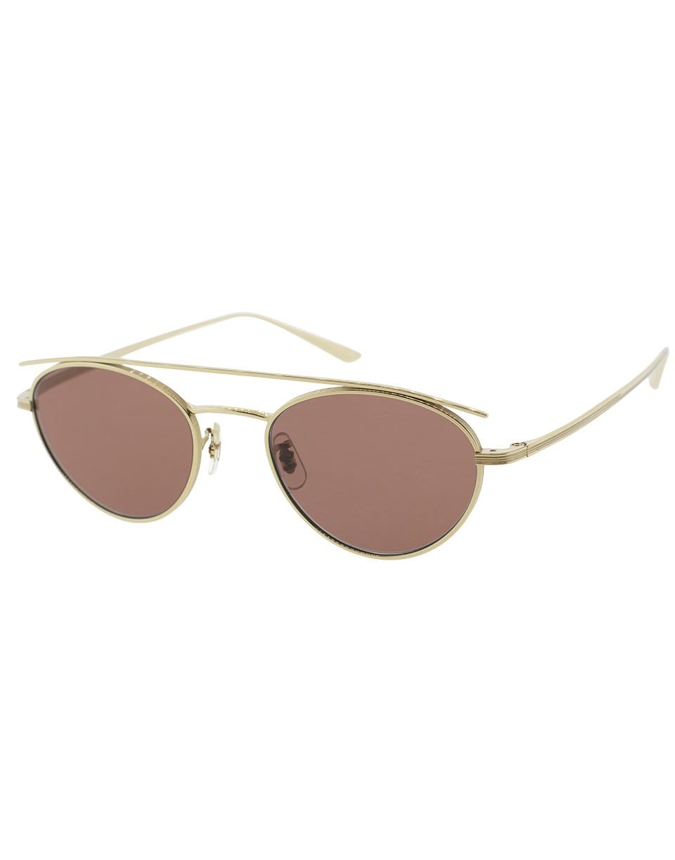 OLIVER PEOPLES-Hightree Sunglasses-GOLD/BURGUNDY