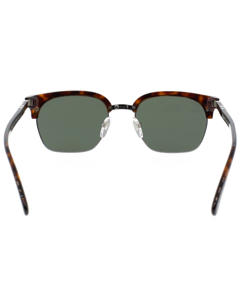 OLIVER PEOPLES-Half Rim Acetate Sunglasses-HAV/GRN