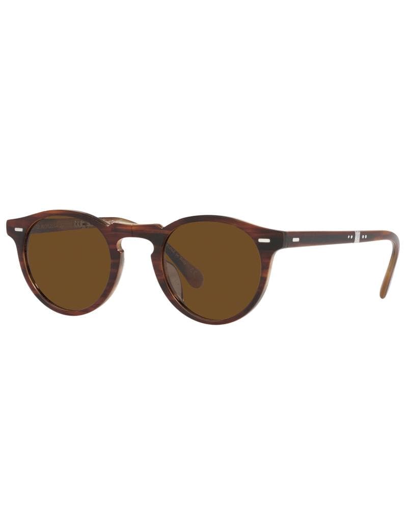 OLIVER PEOPLES-Amaretto Striped Honey Gregory Peck 1962 Sunglasses-HONEY