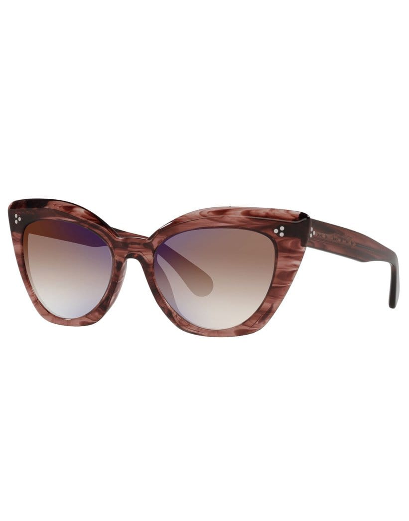 OLIVER PEOPLES-Merlot Smoke Soft Tan Laiya Sunglasses-MERLOT
