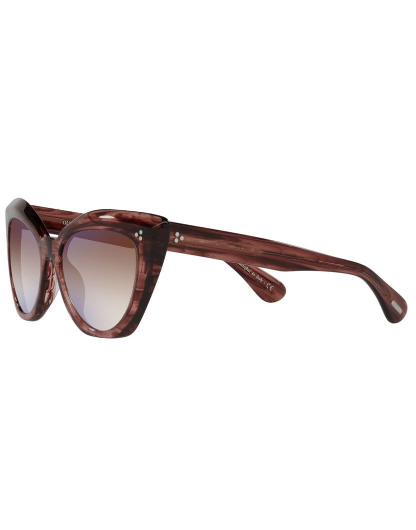 OLIVER PEOPLES-Merlot Smoke Soft Tan Laiya Sunglasses-MERLOT