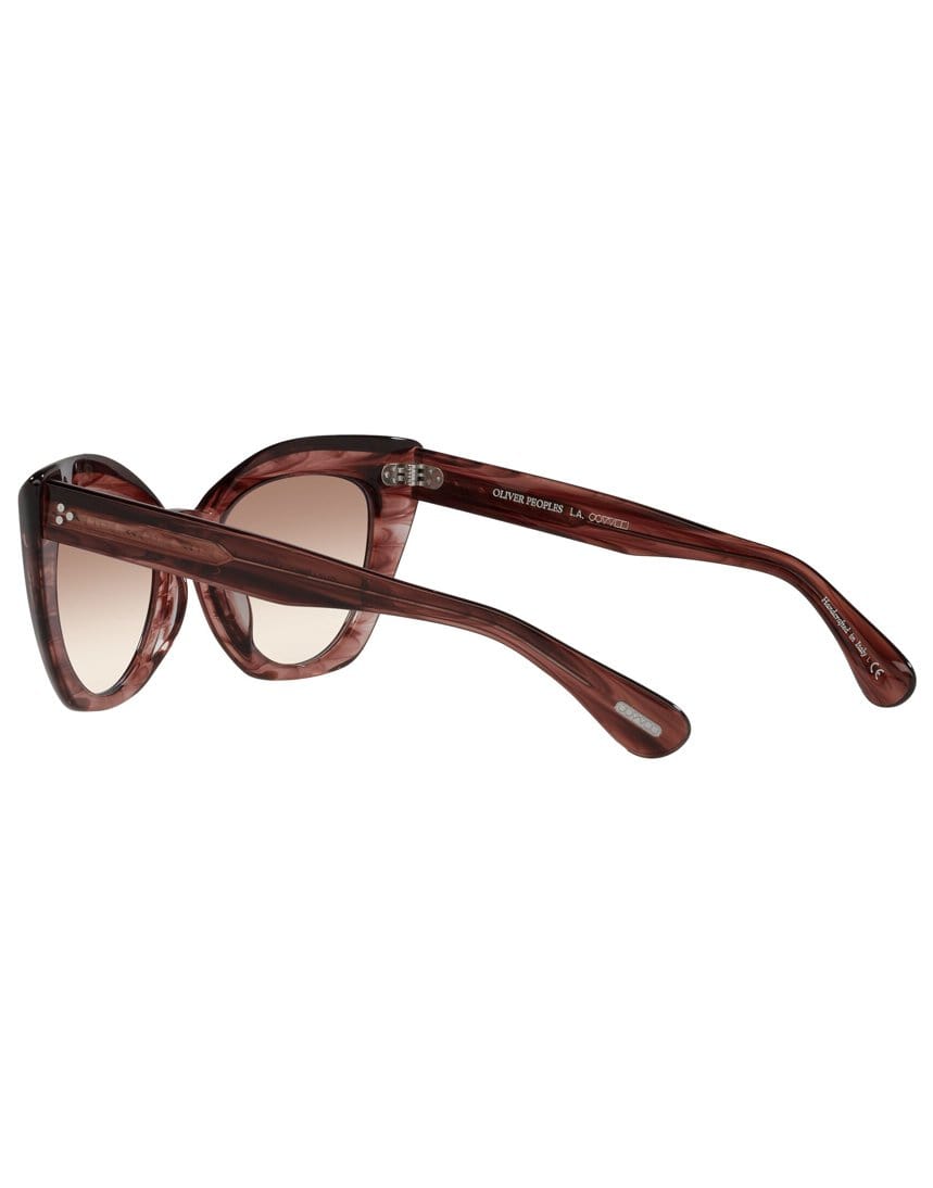 OLIVER PEOPLES-Merlot Smoke Soft Tan Laiya Sunglasses-MERLOT