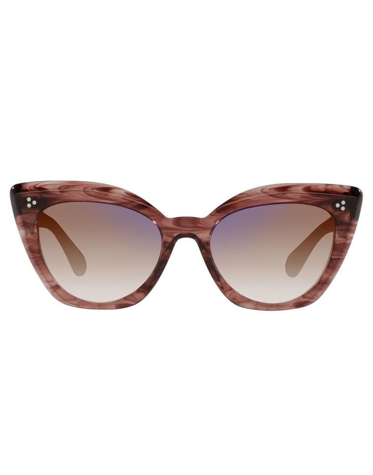 OLIVER PEOPLES-Merlot Smoke Soft Tan Laiya Sunglasses-MERLOT