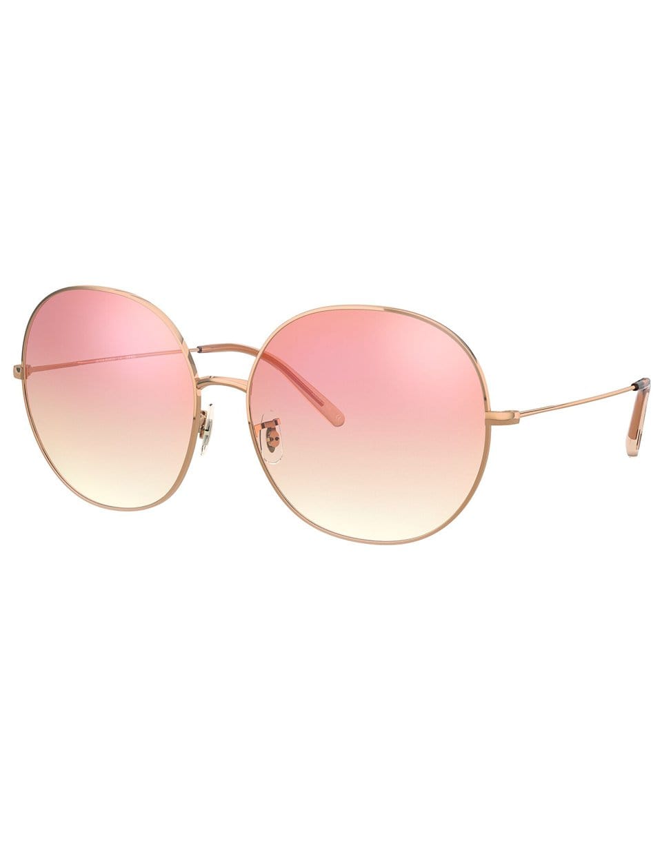 OLIVER PEOPLES-Soft Pink Gradient Darlen Sunglasses-ROSE GOLD