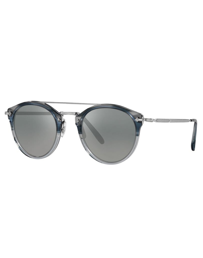 OLIVER PEOPLES-Dark Grey Dusk Blue VSB-Silver Remick Sunglasses-SILVER