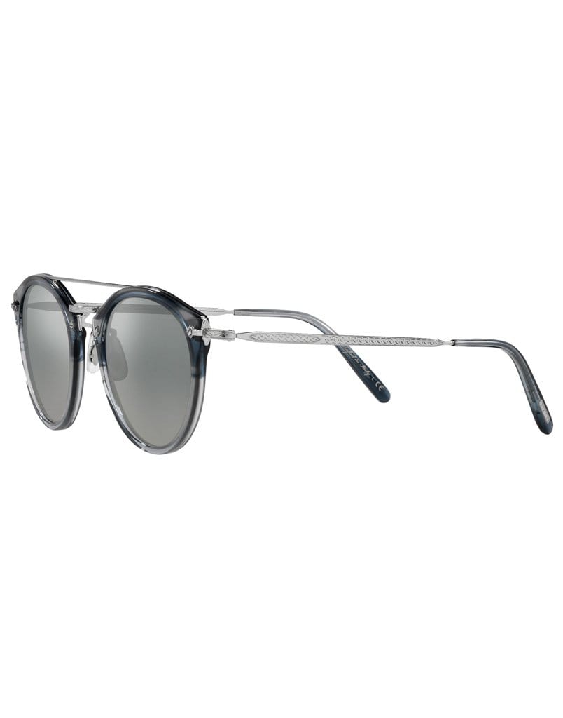 OLIVER PEOPLES-Dark Grey Dusk Blue VSB-Silver Remick Sunglasses-SILVER