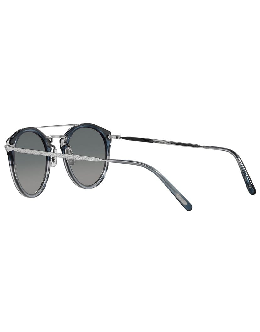 OLIVER PEOPLES-Dark Grey Dusk Blue VSB-Silver Remick Sunglasses-SILVER