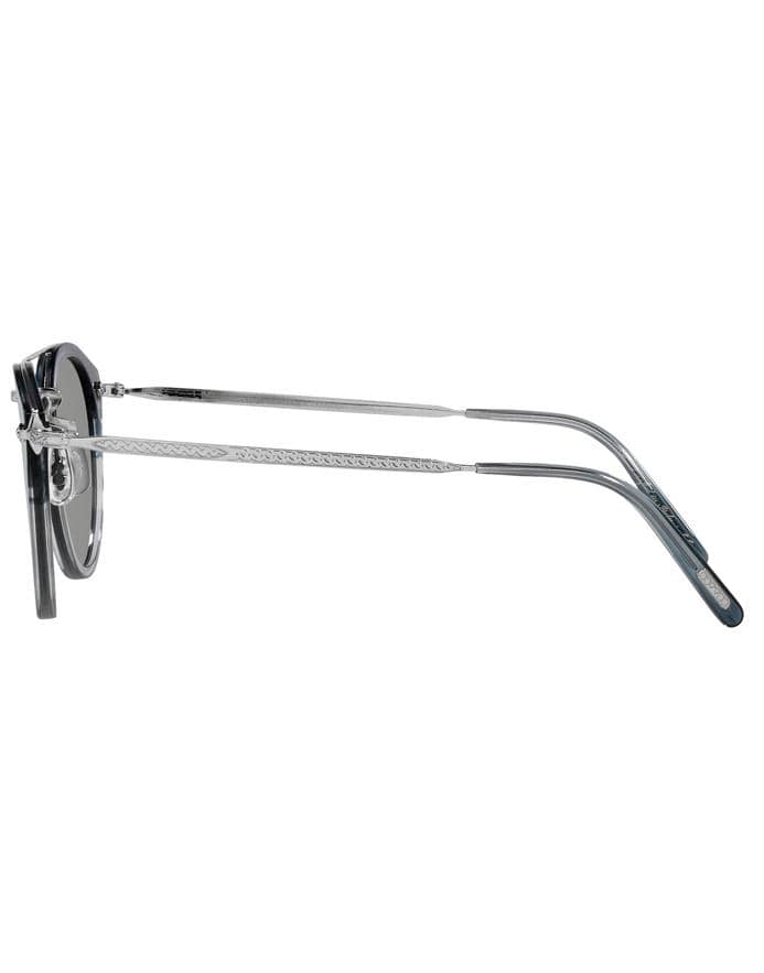 OLIVER PEOPLES-Dark Grey Dusk Blue VSB-Silver Remick Sunglasses-SILVER