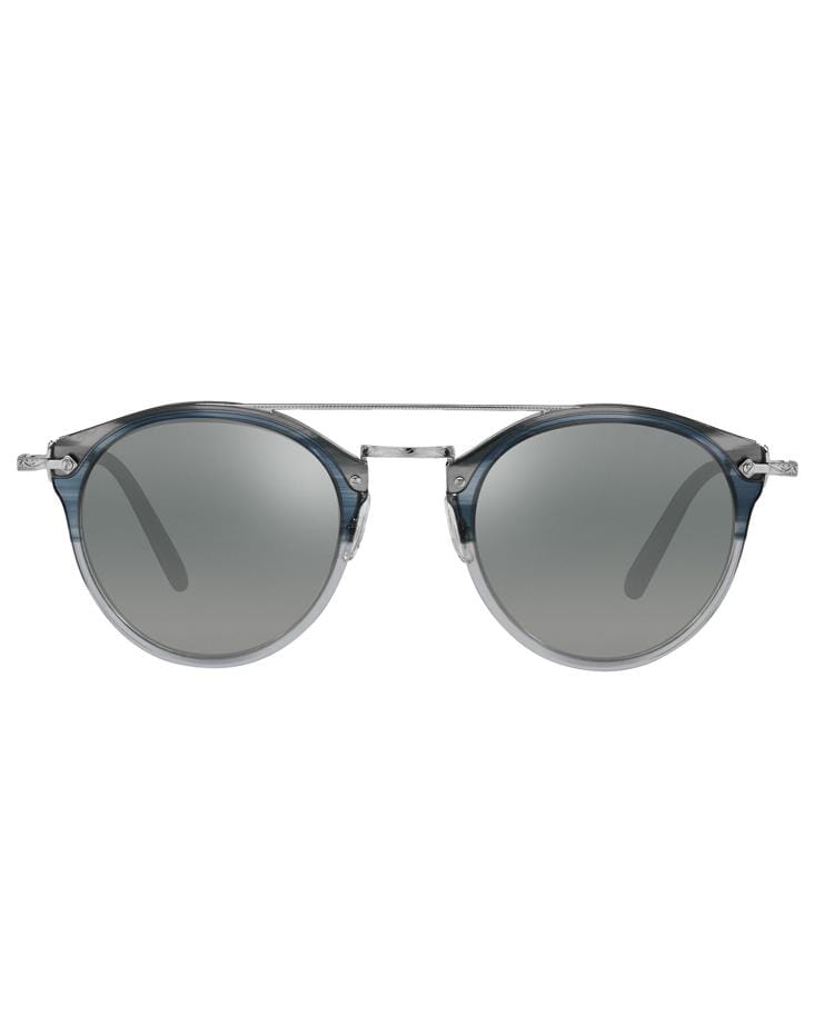 OLIVER PEOPLES-Dark Grey Dusk Blue VSB-Silver Remick Sunglasses-SILVER