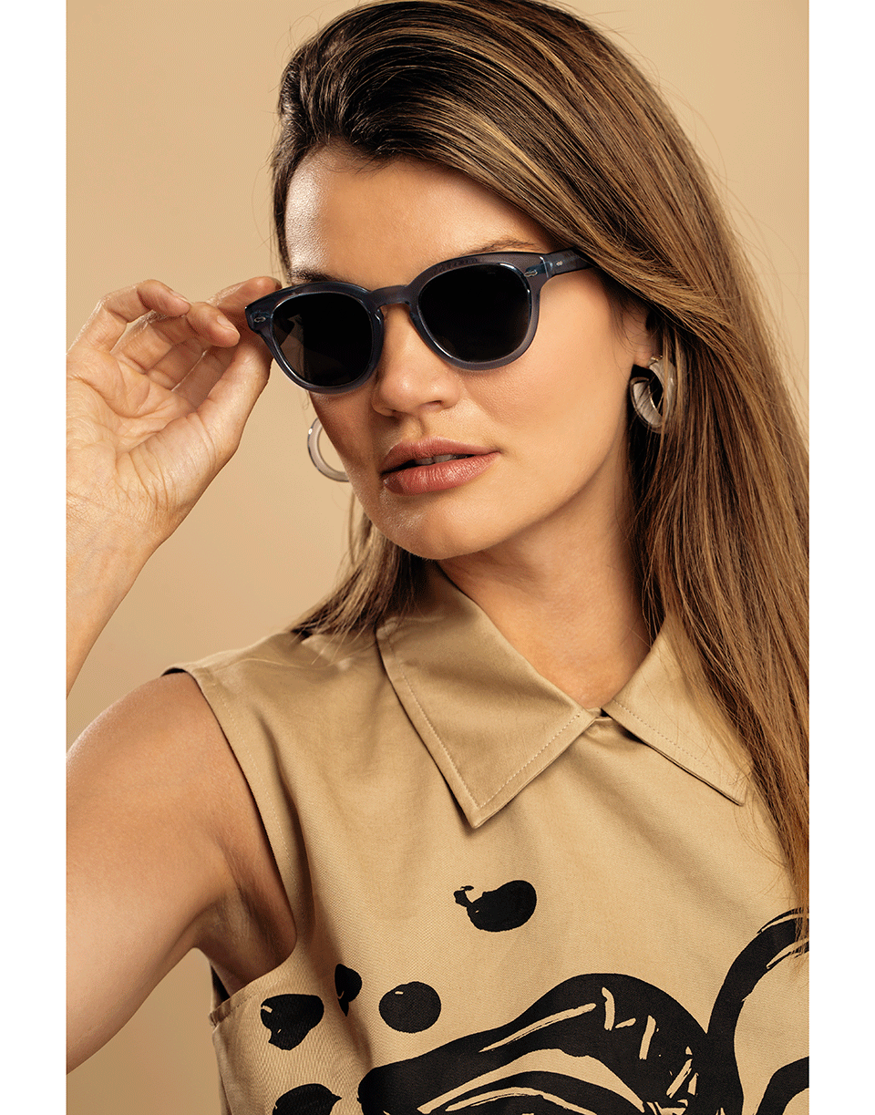 OLIVER PEOPLES-Washed Teal Cary Grant Sun Sunglasses-TEAL/GRY