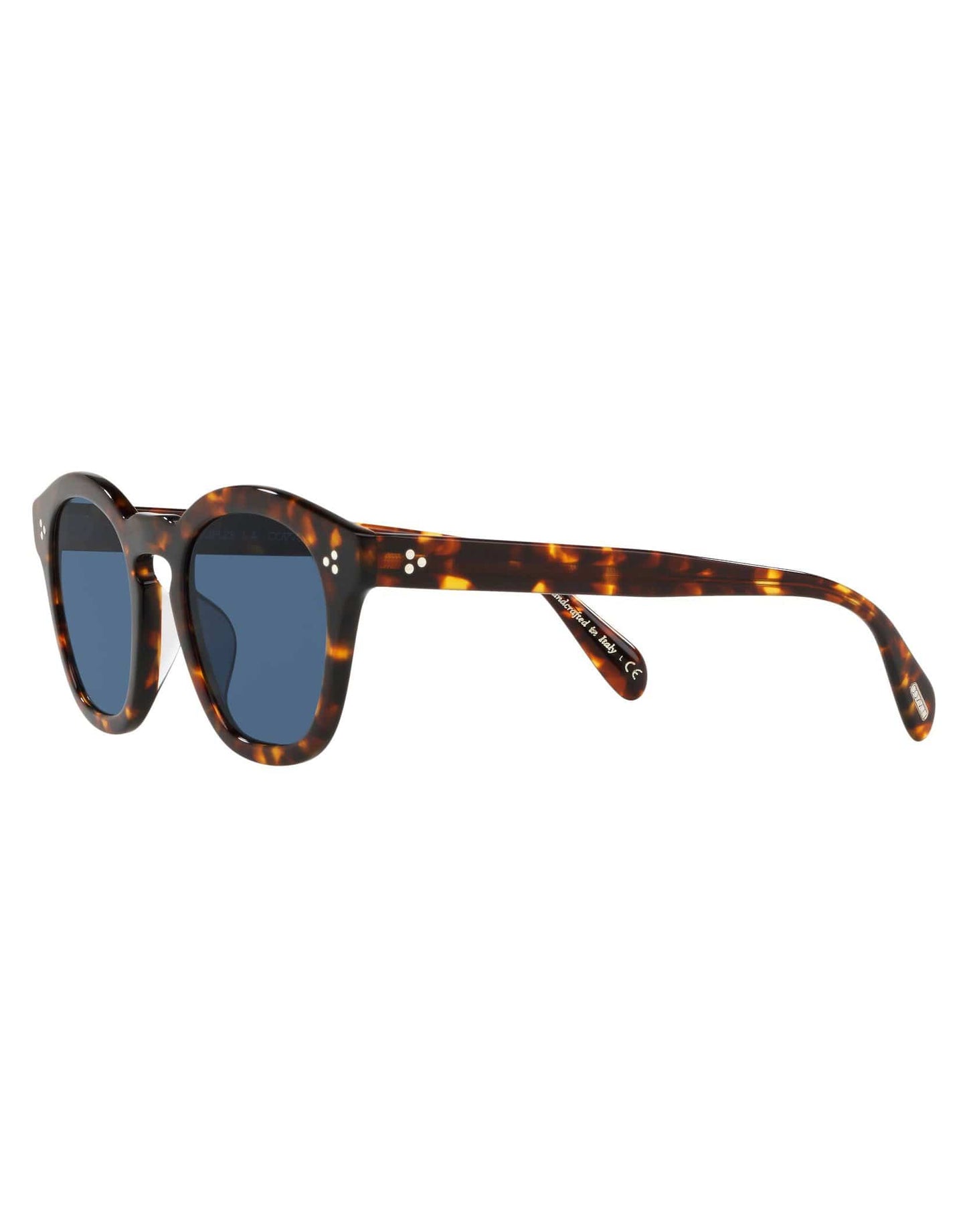 OLIVER PEOPLES-Boudreau L.A. Dark Blue Sunglasses-TORT/BLU