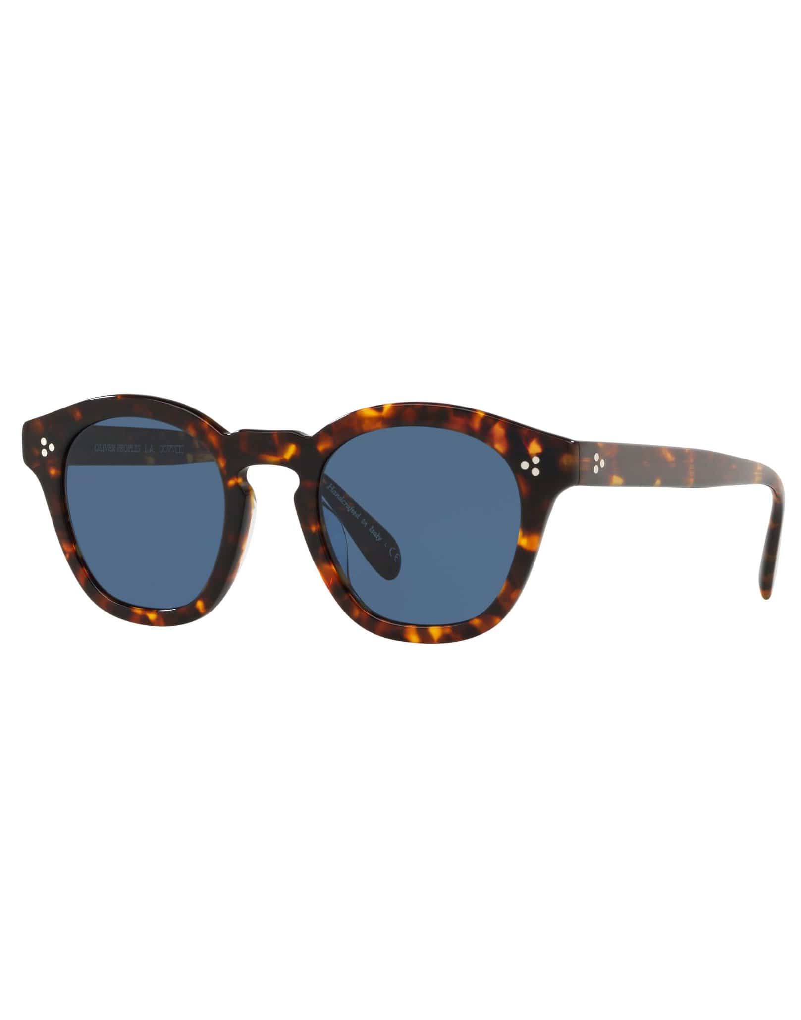 OLIVER PEOPLES-Boudreau L.A. Dark Blue Sunglasses-TORT/BLU