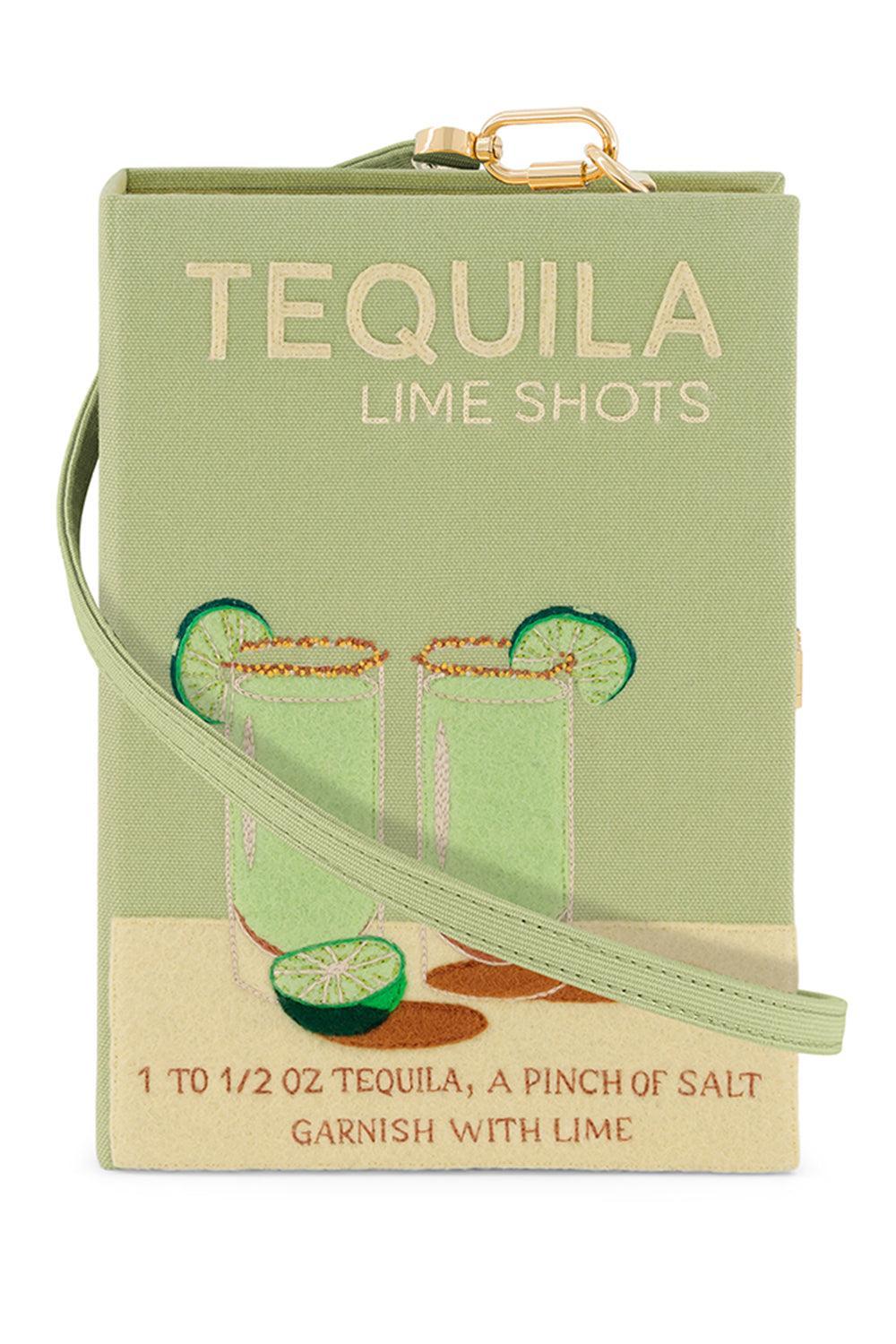 Tequila Shots Crossbody Book Clutch Bag-GREEN-HANDBAGCLUTCHES-OLYMPIA LE TAN