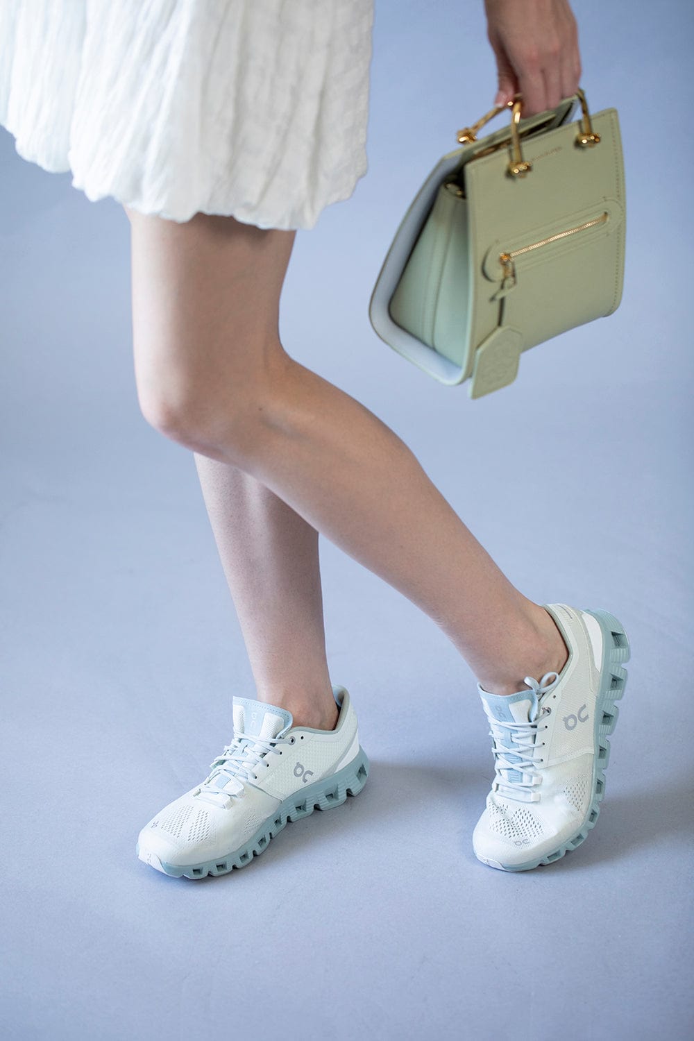 ON RUNNING-Cloud X Running Shoe - Aloe Surf-