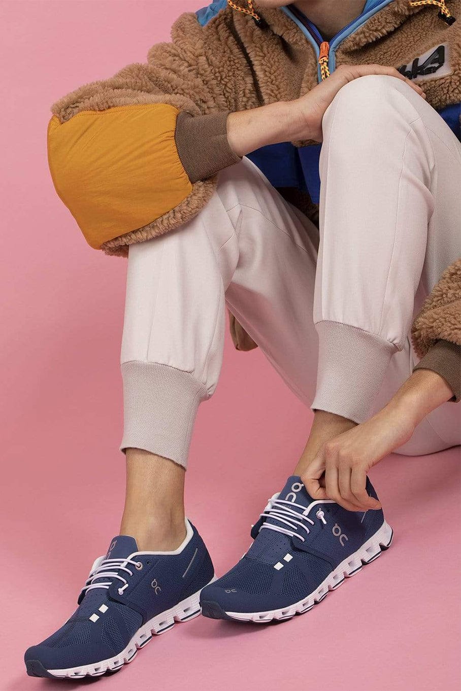 ON RUNNING-Cloud Running Shoe - Denim/White-