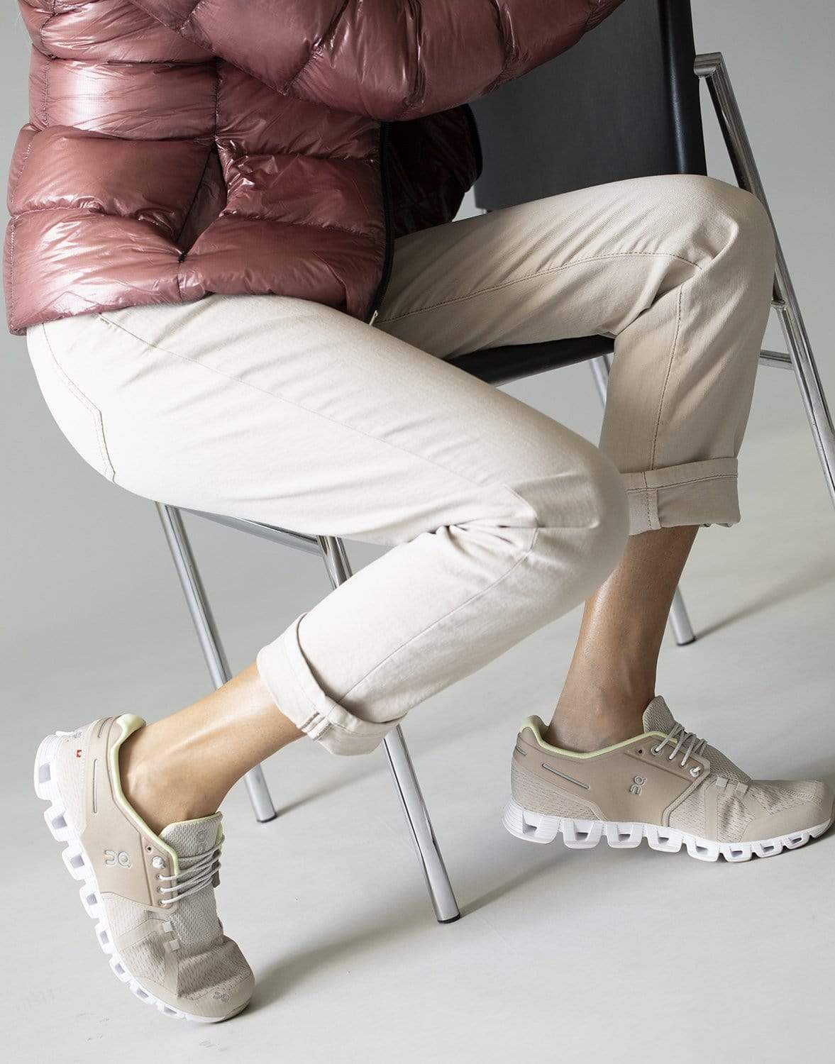 ON RUNNING-Sand and Pearl Cloud Running Shoe-