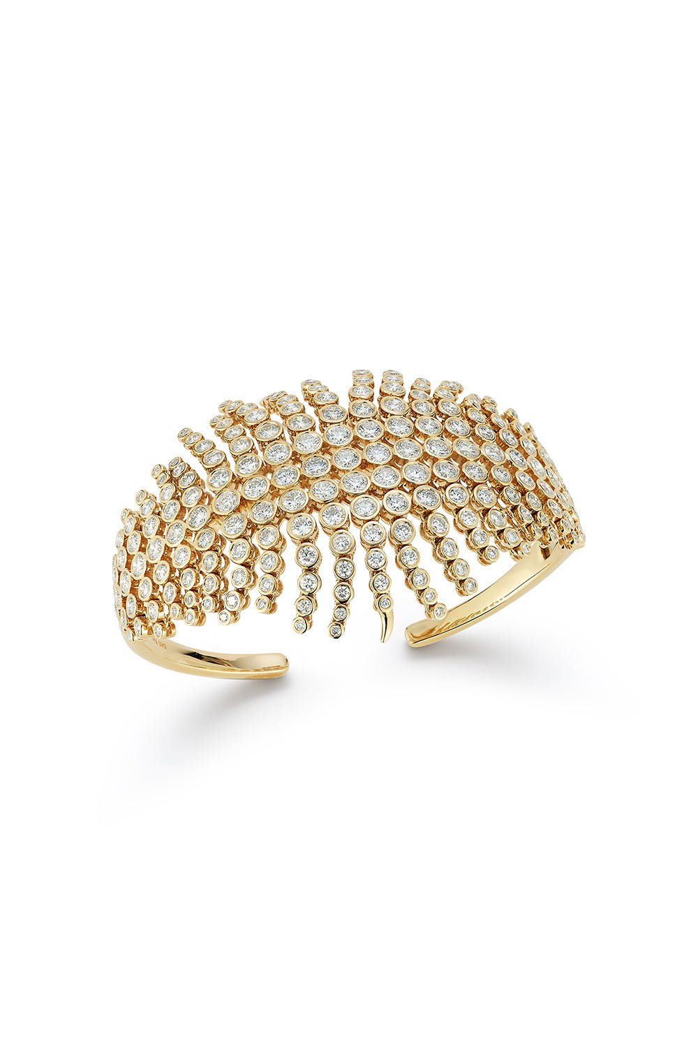 ONDYN-Grand Fringe Cuff Bracelet-YELLOW GOLD